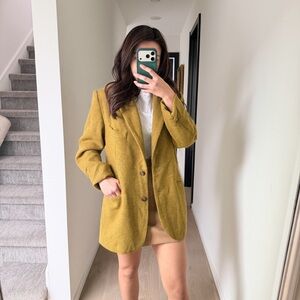 Vintage 70s Safari Clothing Travel Banana Republic Mustard Blazer Coat Preppy S